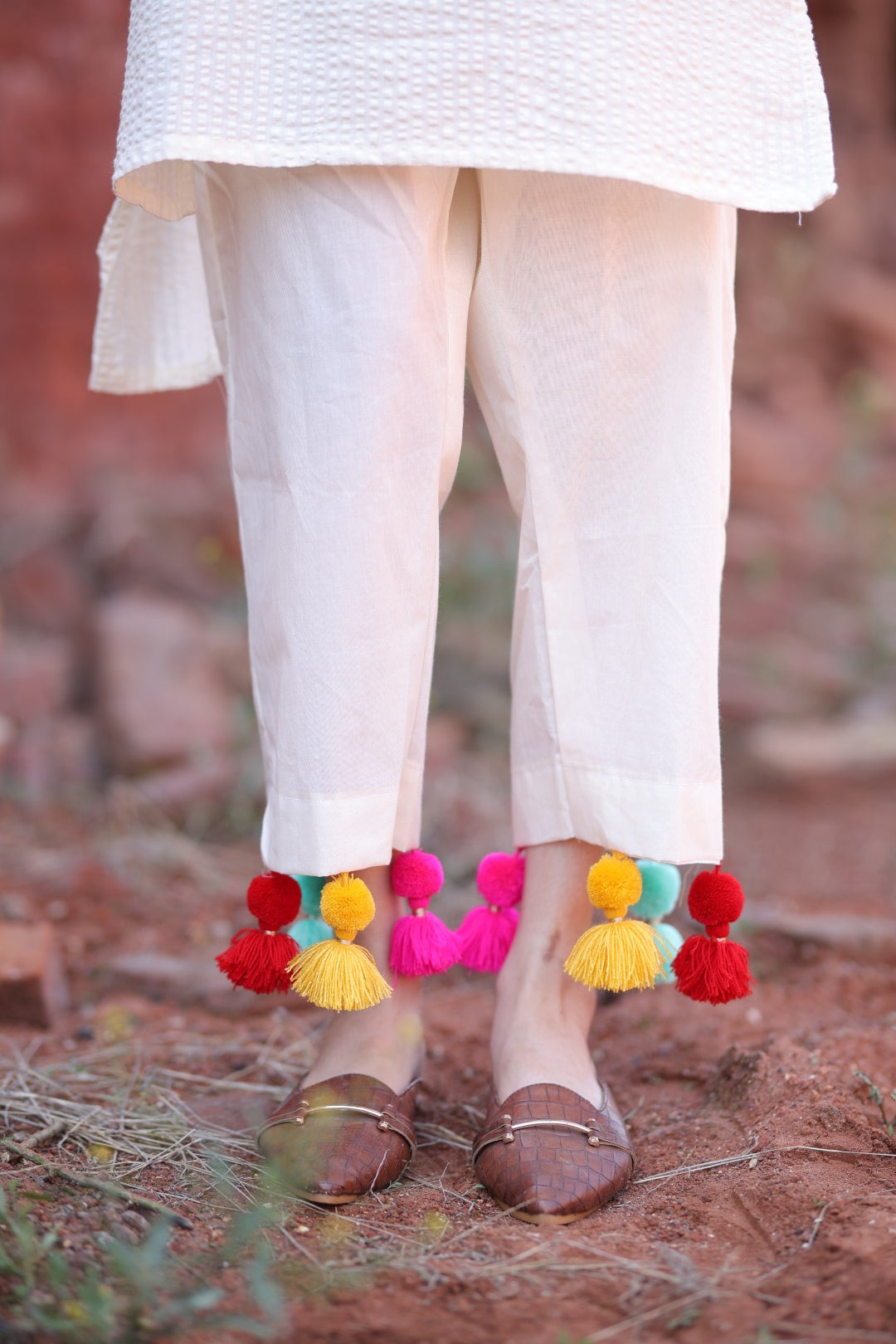 "Tassel Tales" Handcrafted Cotton Kurta Set
