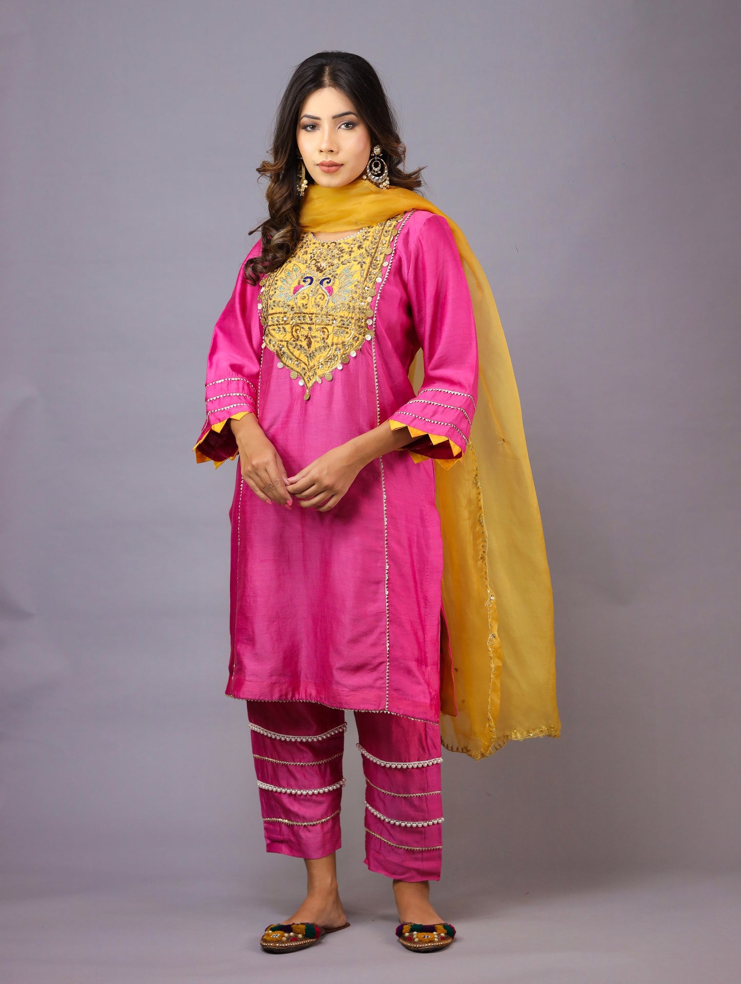 Rani Pink Kurta Set