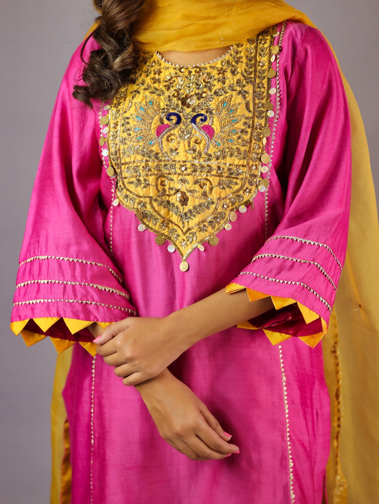 Rani Pink Kurta Set