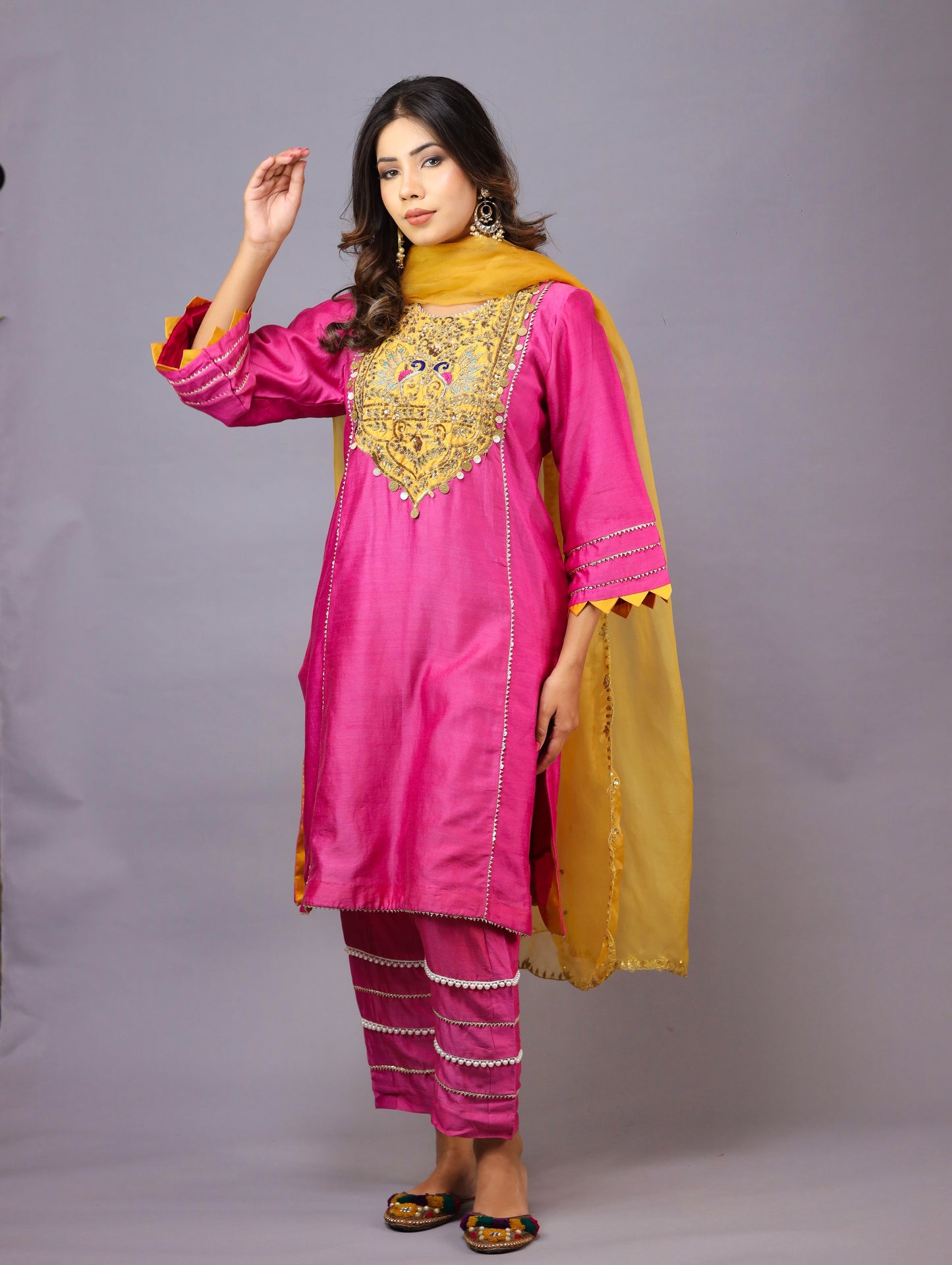 Rani Pink Kurta Set