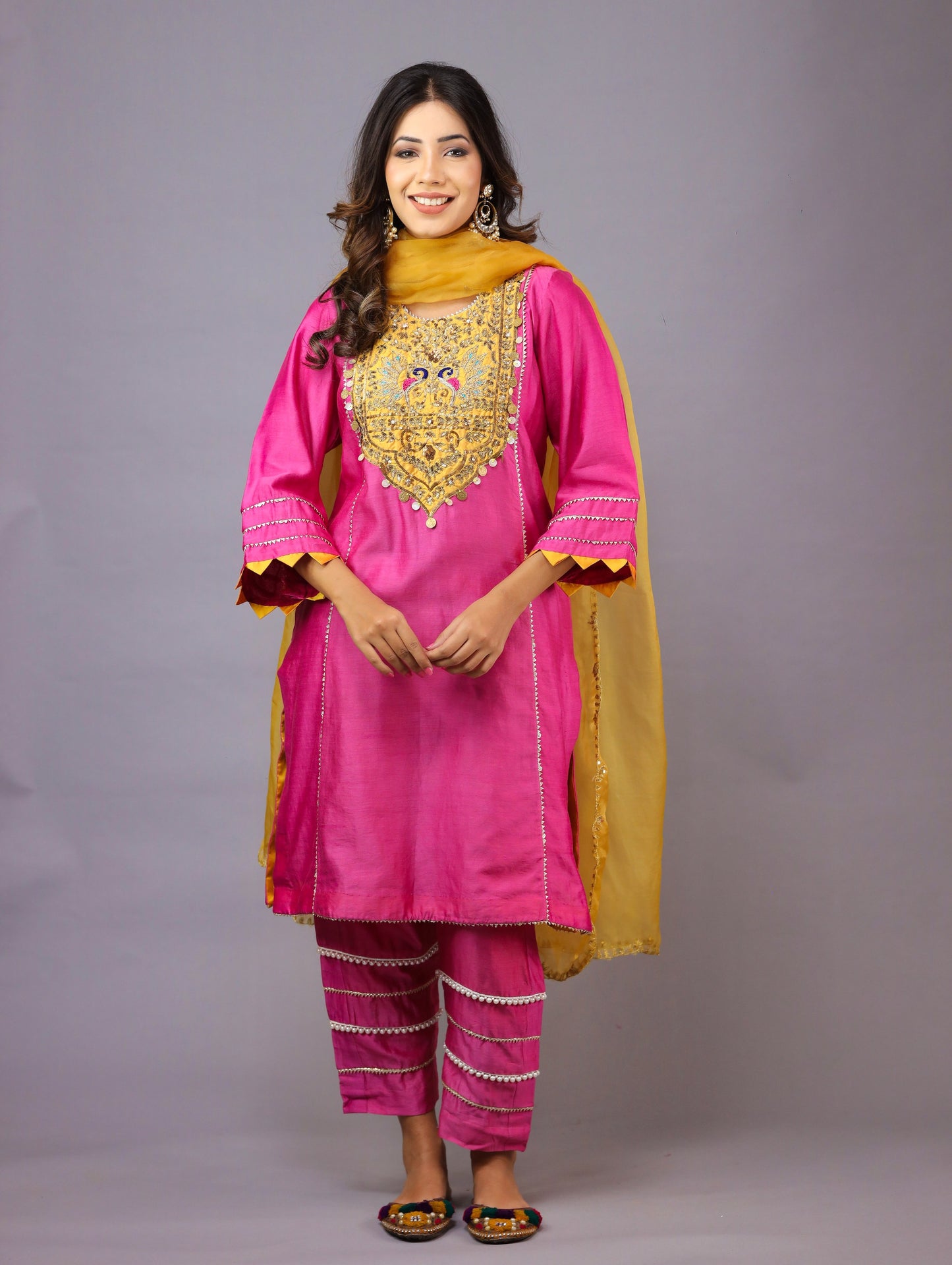 Rani Pink Kurta Set