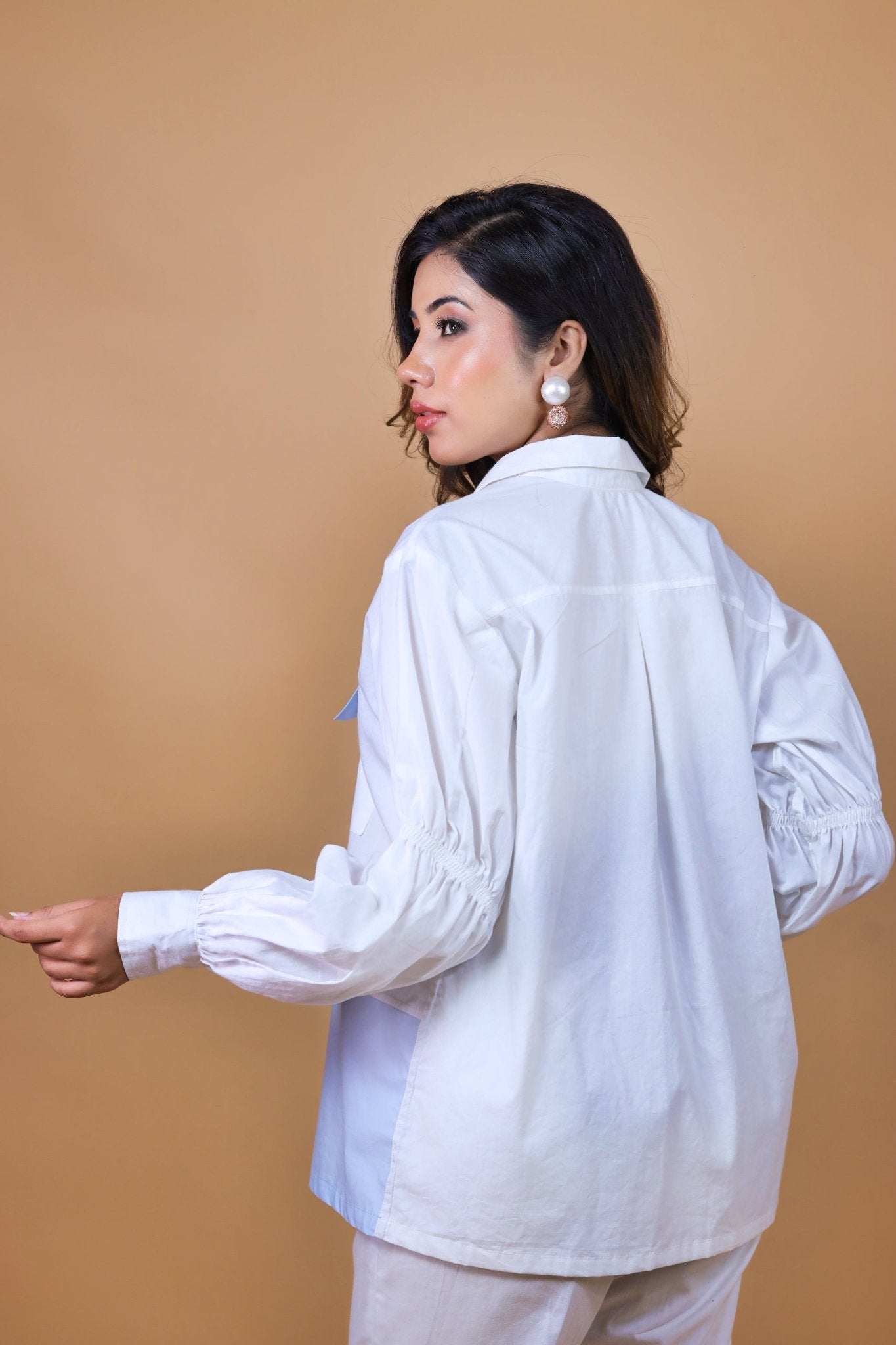 Blue N White Shirt With Pants - Mani Dua Khanna - Co - ord Set - Fab.Minimal