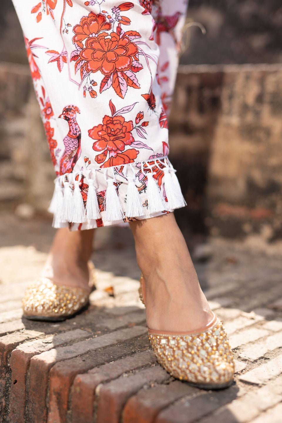 Floral Print Pink Kurta Set - Mani Dua Khanna - Kurta Sets - Mani Dua Khanna