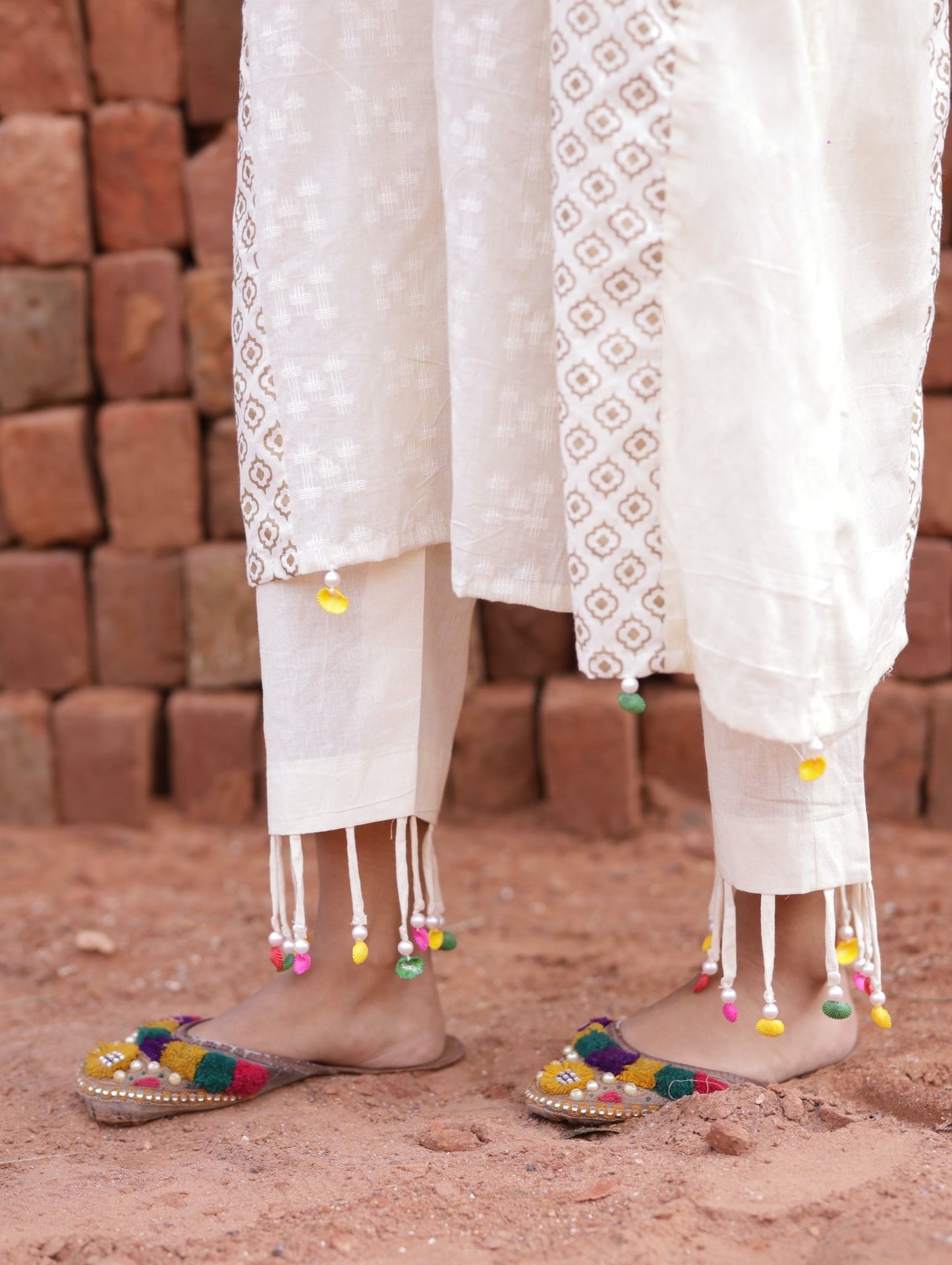Boho Style Straight Kurta Set - Mani Dua Khanna - Kurta Sets - Mani Dua Khanna