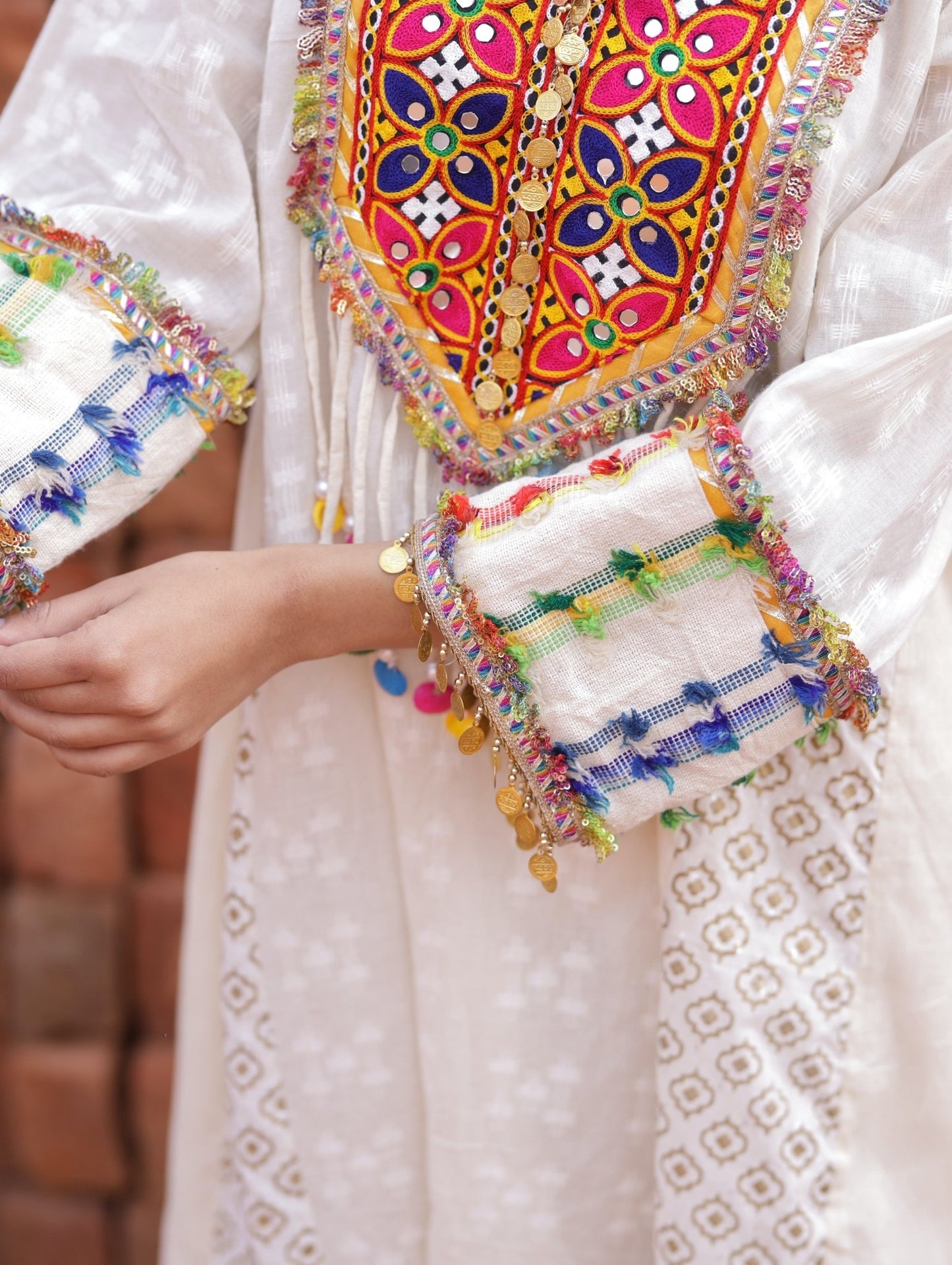 Boho Style Straight Kurta Set - Mani Dua Khanna - Kurta Sets - Mani Dua Khanna