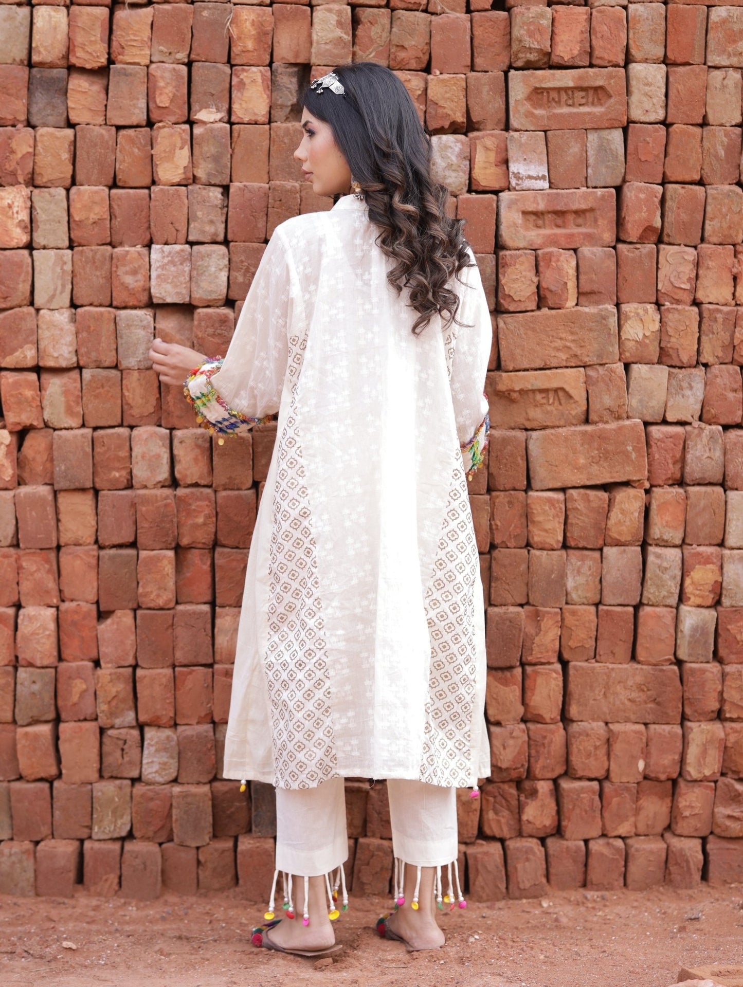 Boho Style Straight Kurta Set - Mani Dua Khanna - Kurta Sets - Mani Dua Khanna