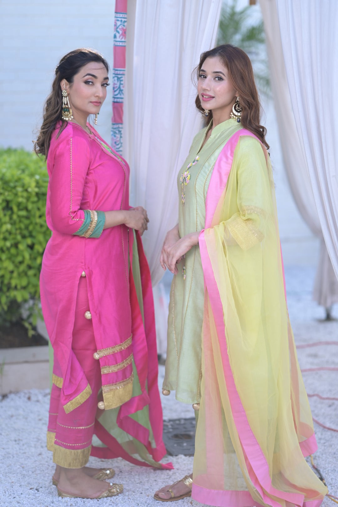 Pistachio Green With Dupatta Kurta Set