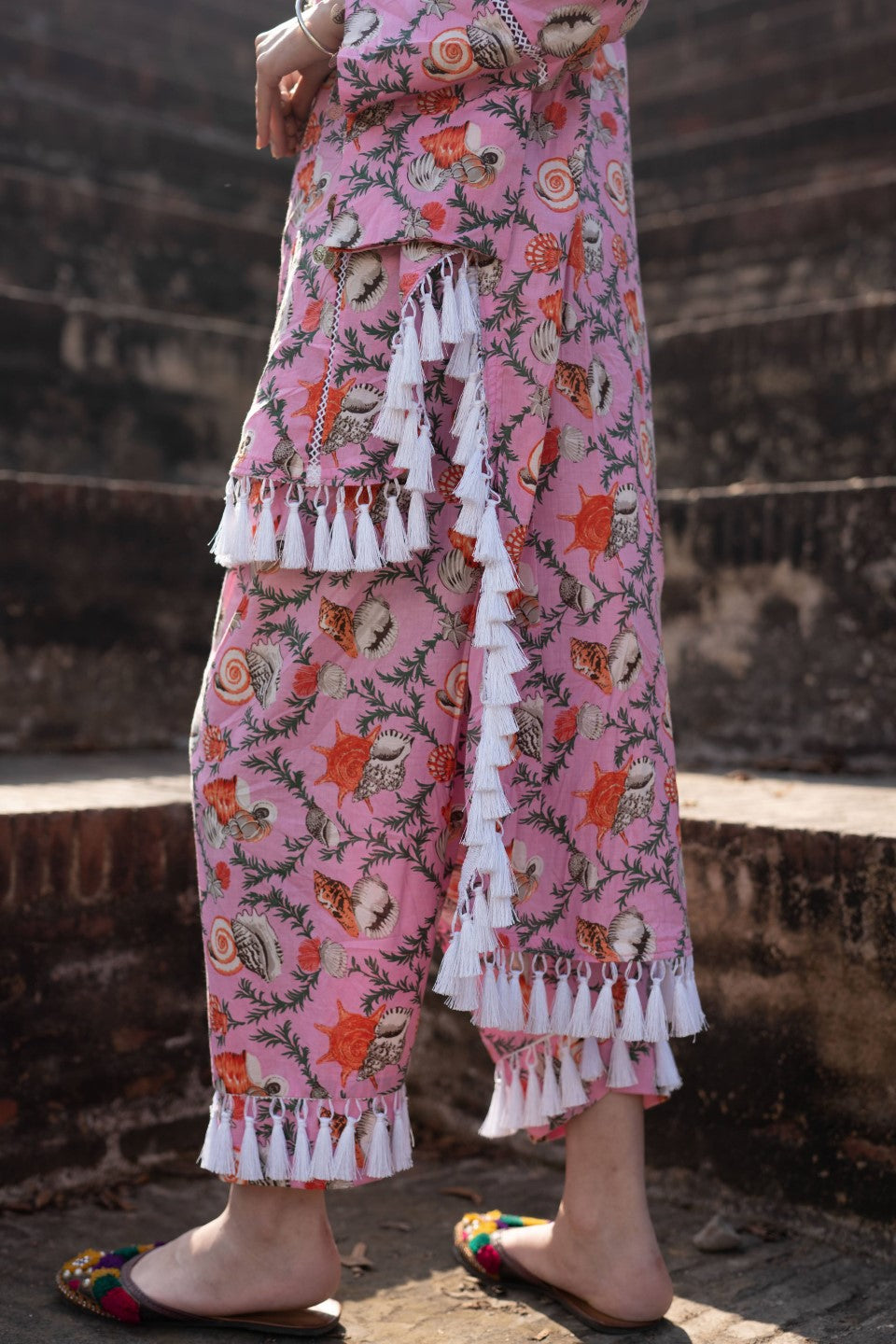 Sea Shell Print Kurta Set