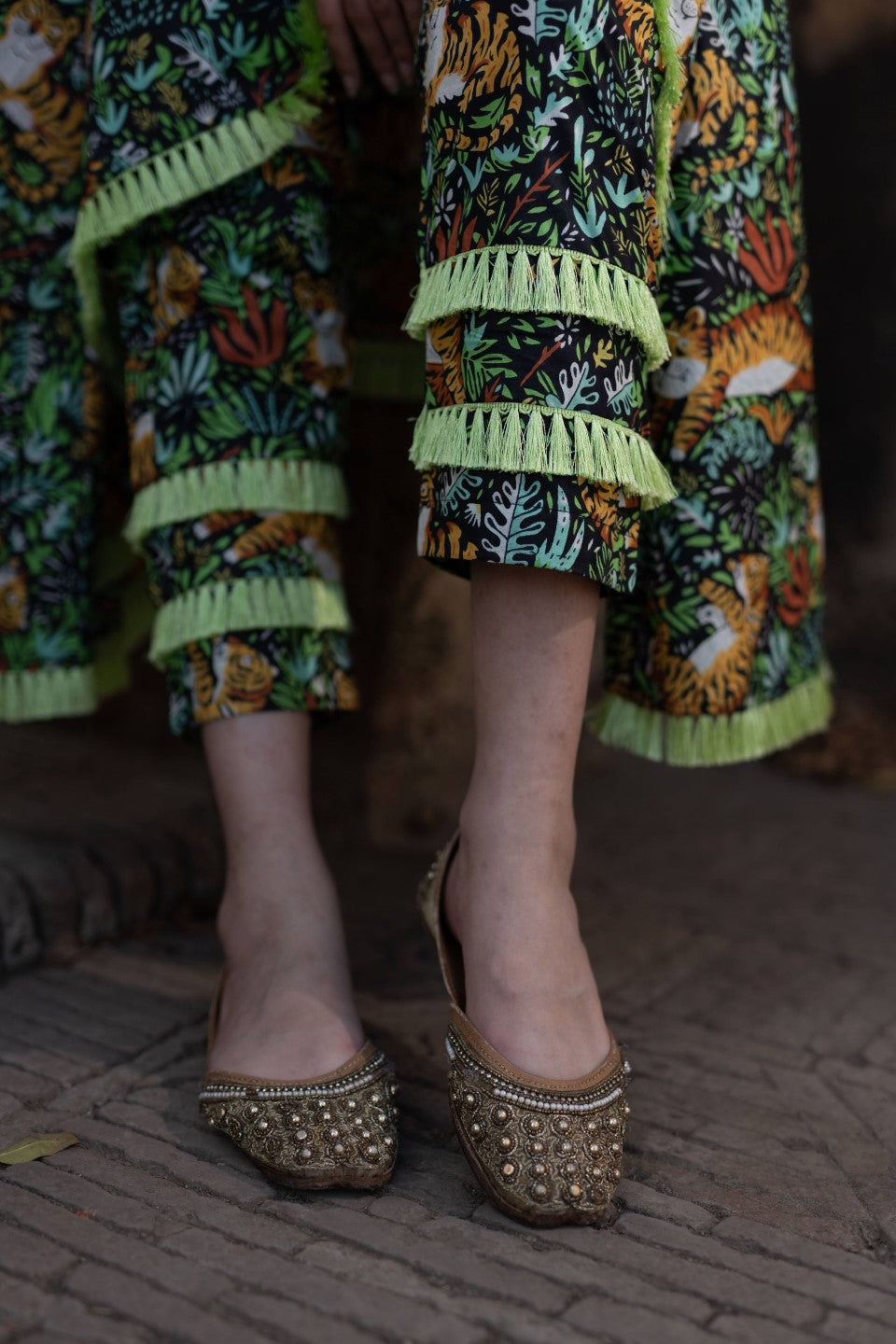 Tiger Print Kurta Set