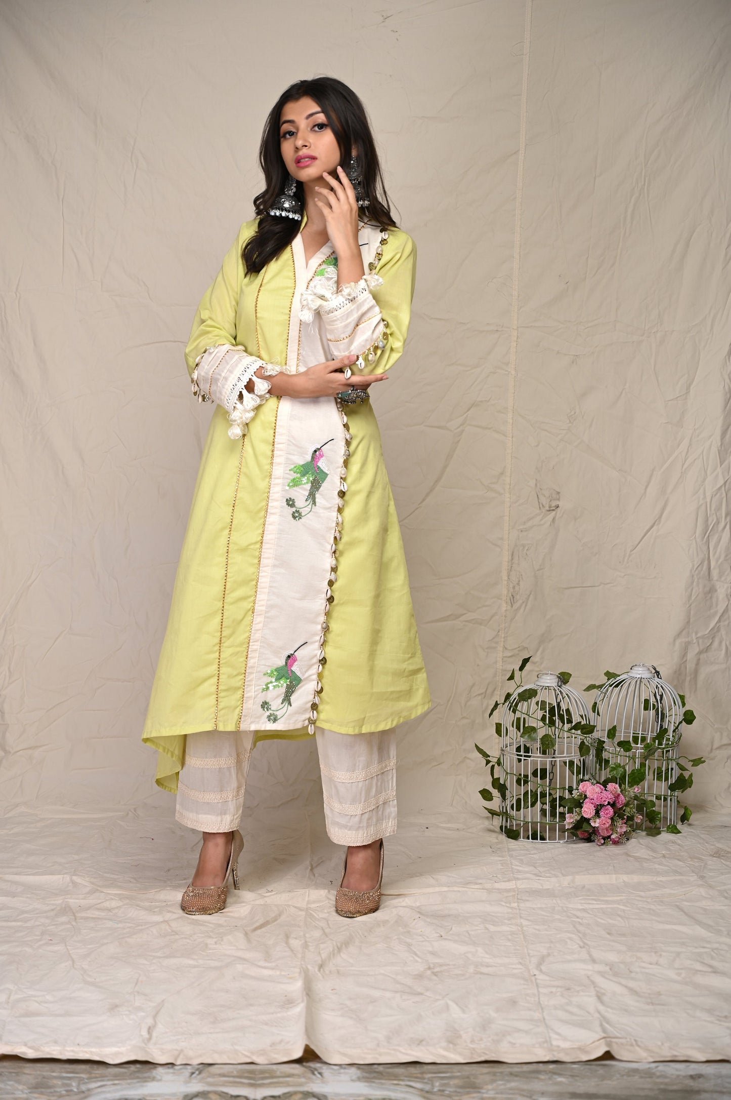 Multi Colored Sequence Pattern Indian Wear Kurta Set