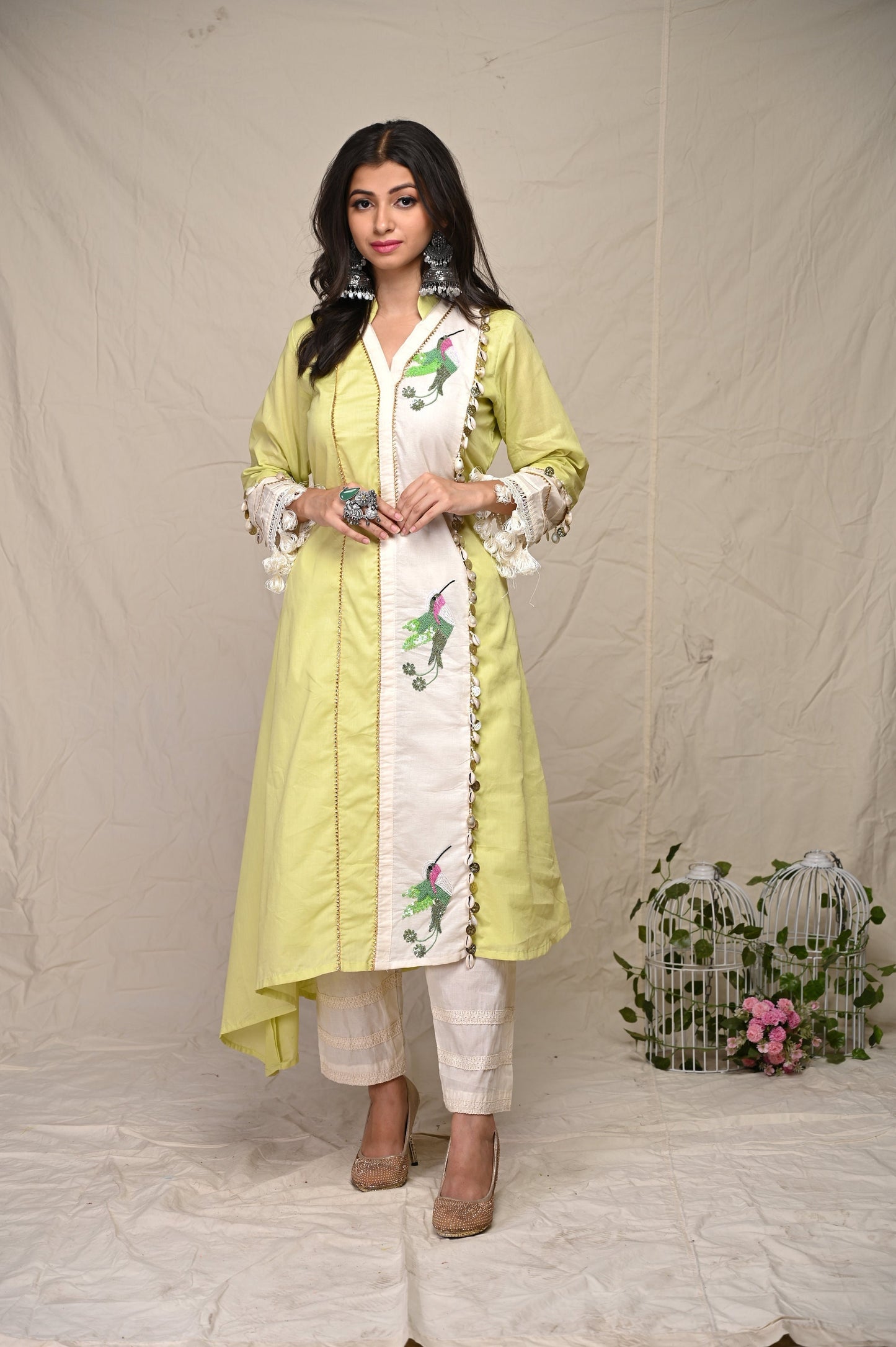Multi Colored Sequence Pattern Indian Wear Kurta Set
