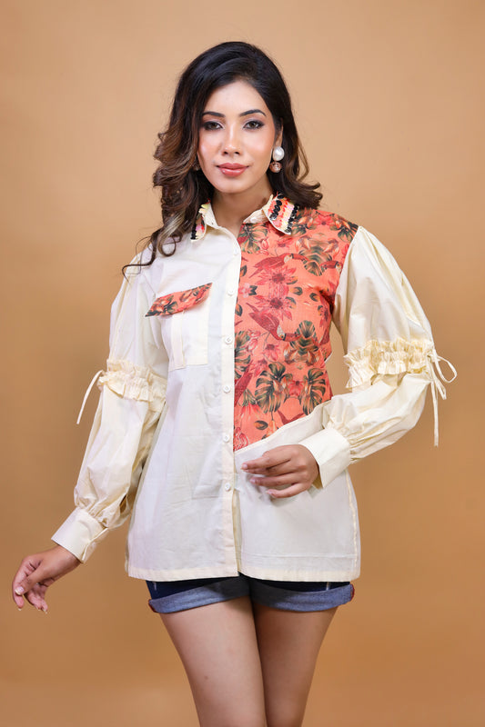 Prints In Ivory Shirt