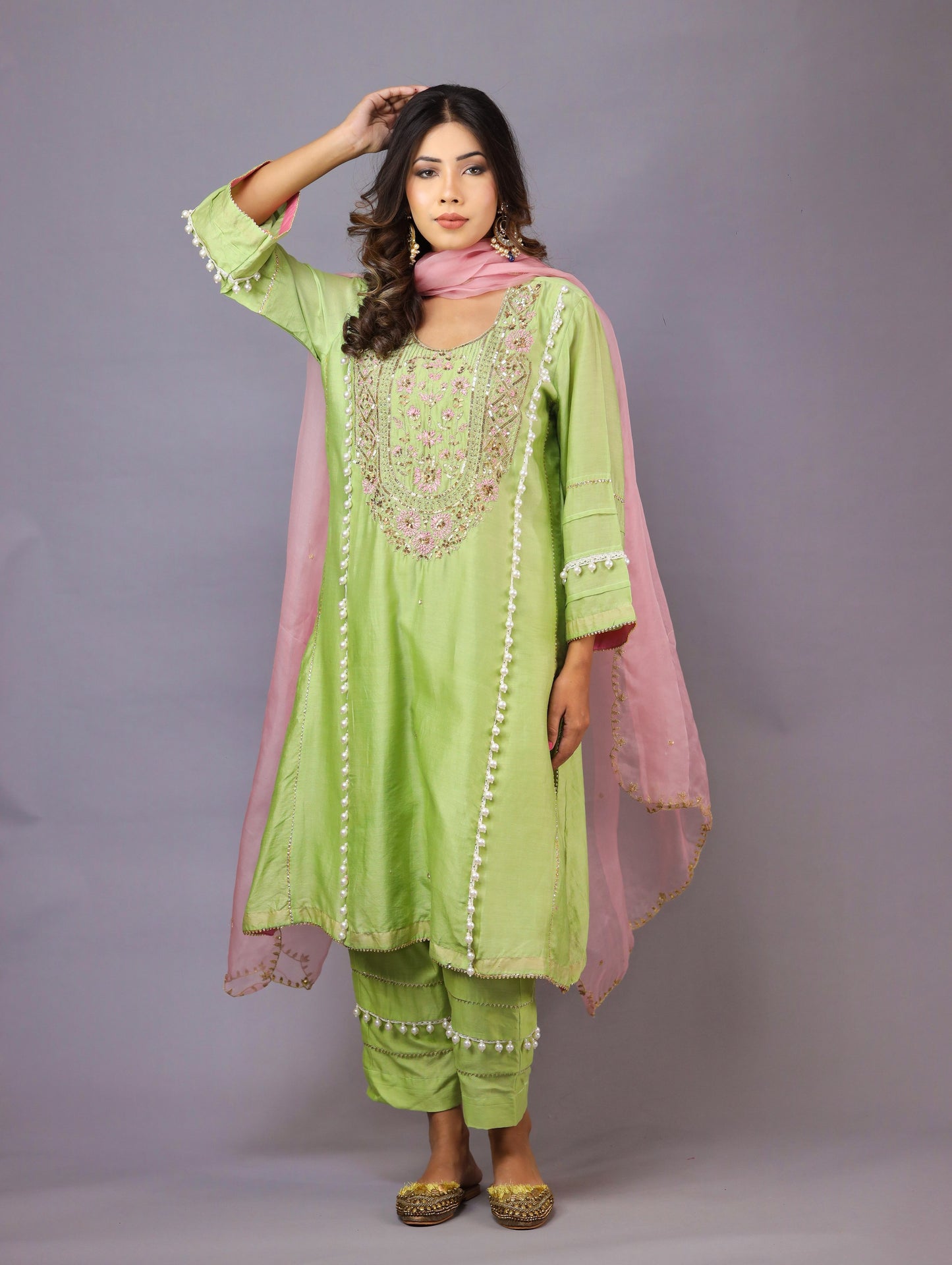 Pistachio Green Kurta Set