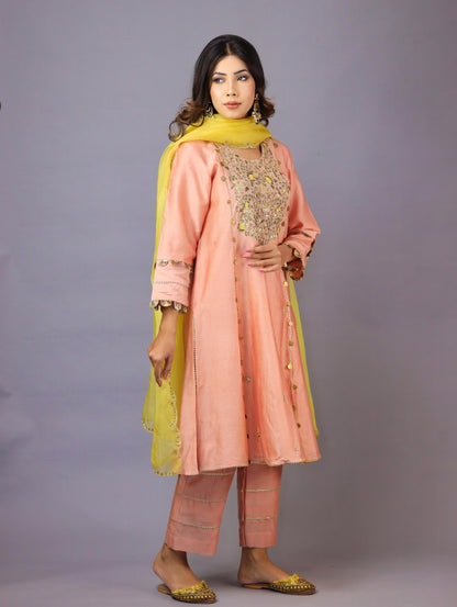 Peach Kurta Set