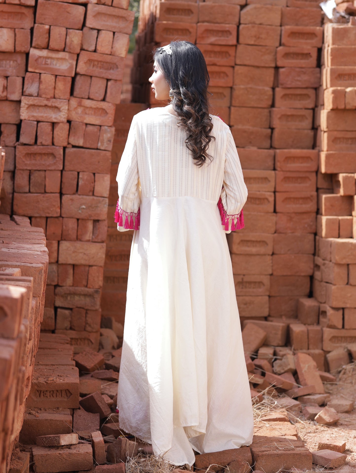 Ivory A-Line Kurta Set