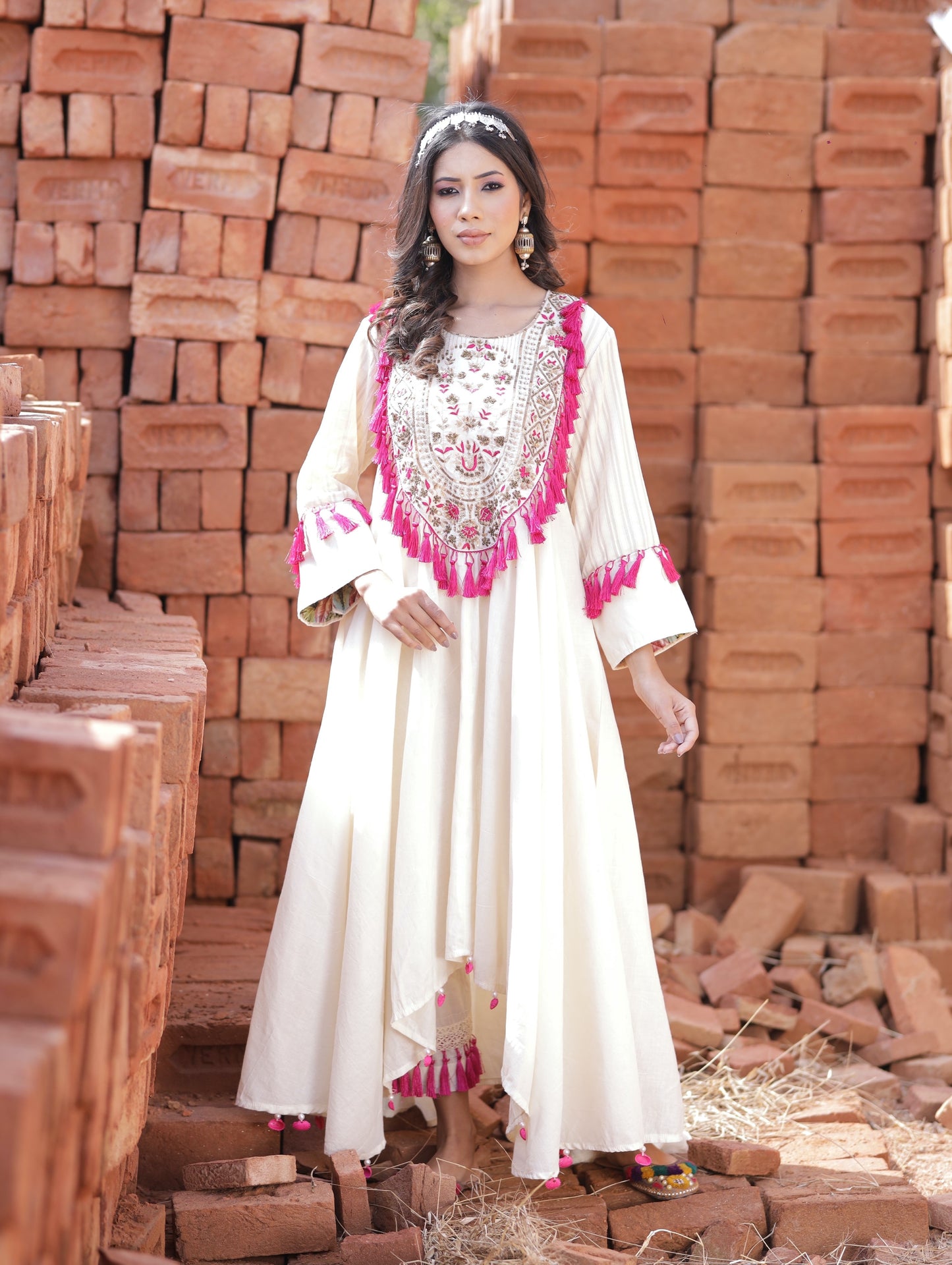 Ivory A-Line Kurta Set