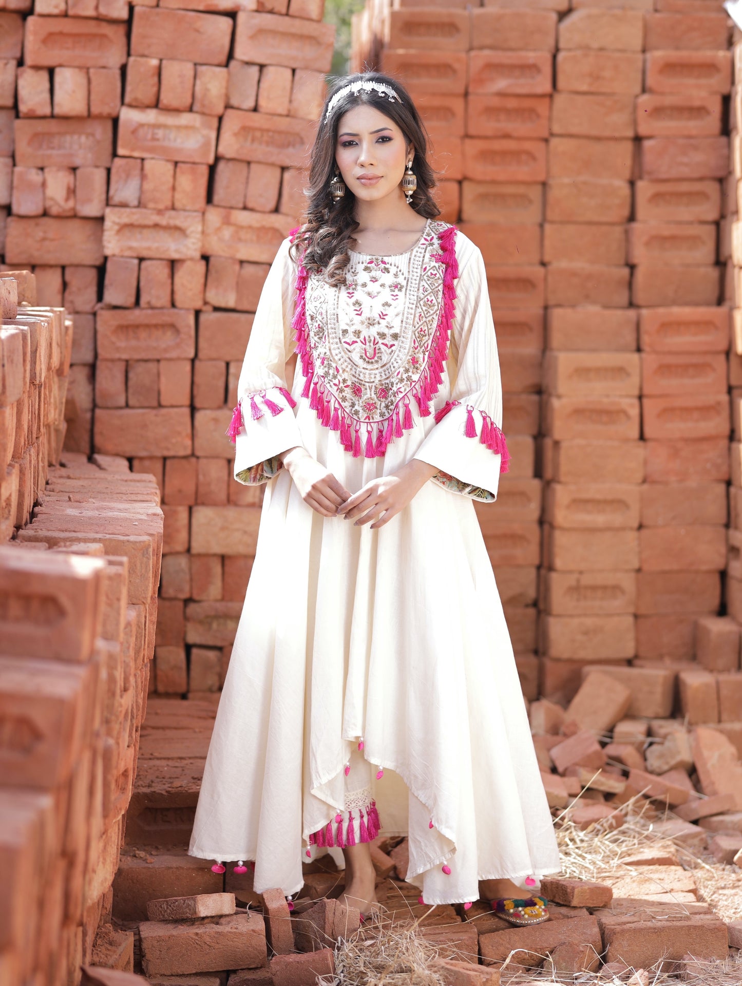 Ivory A-Line Kurta Set