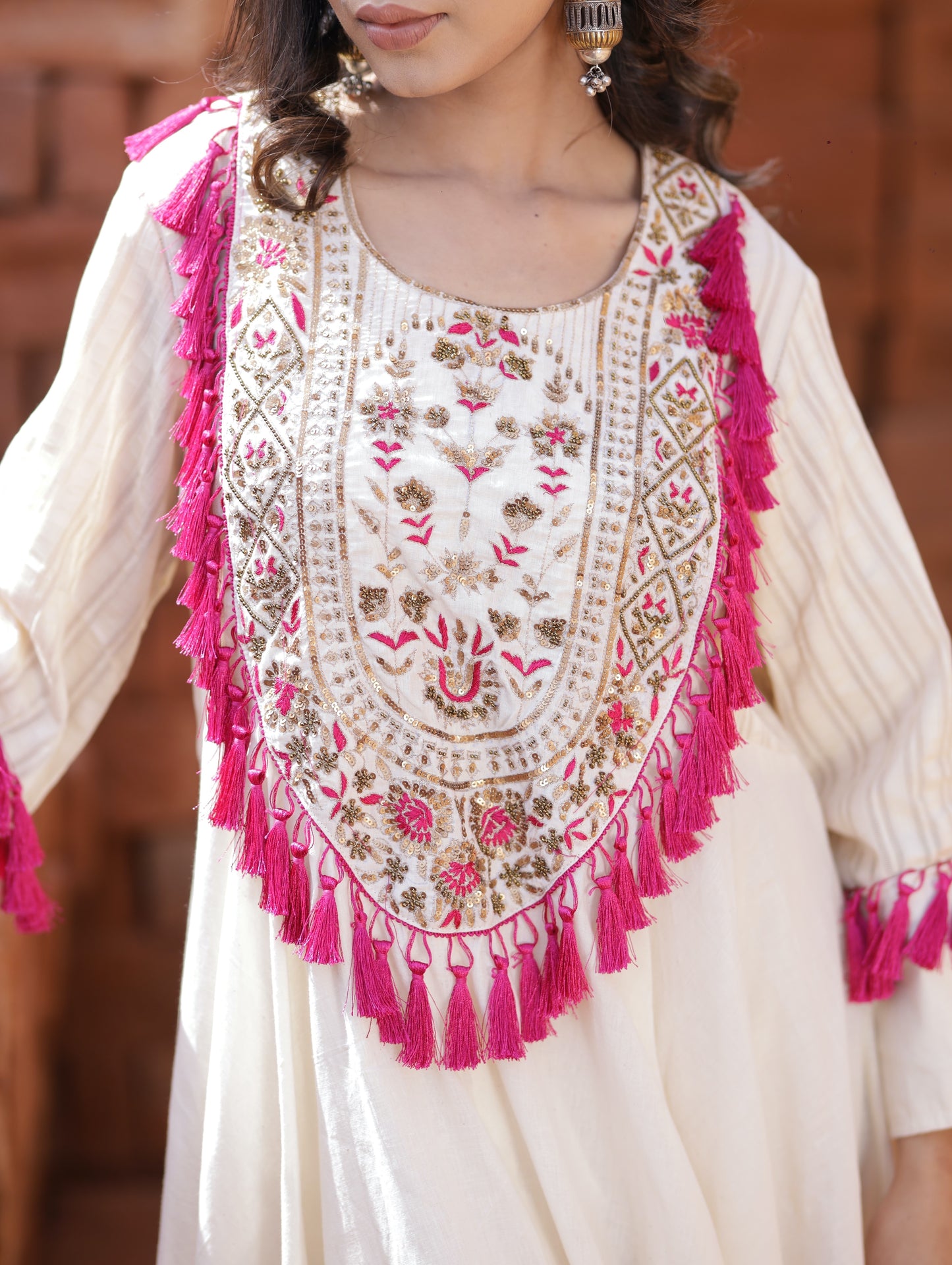 Ivory A-Line Kurta Set