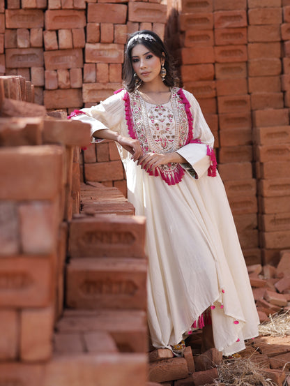 Ivory A-Line Kurta Set