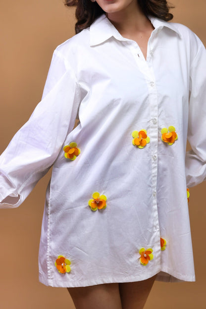 Flowers In Whites - Mani Dua Khanna - Shirts - Fab.Minimal